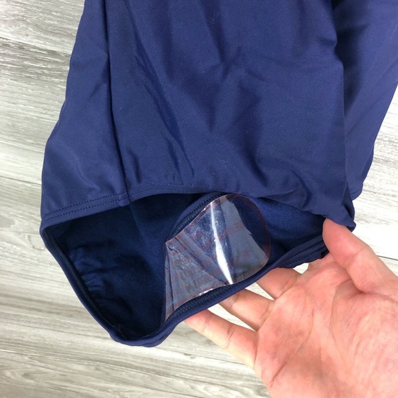 TED BAKER NWT $149 HALTER PIKAA ONE PIECE SWIMSUIT NAVY SIZE 10 US - Picture 5 of 12